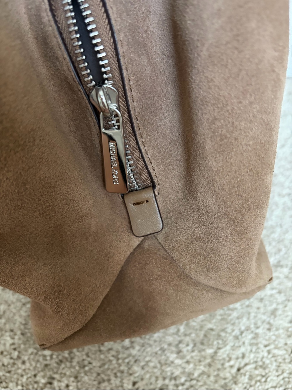 Michael Kors Large Christina Suede Shoulder Hobo Bag - Picture 12 of 12
